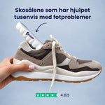OrtoCloud 4D skoinnlegg med støtte og demping for hæl og fot